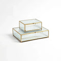 GLOBAL VIEWS REEDED GLASS BOX - Decorative Accents