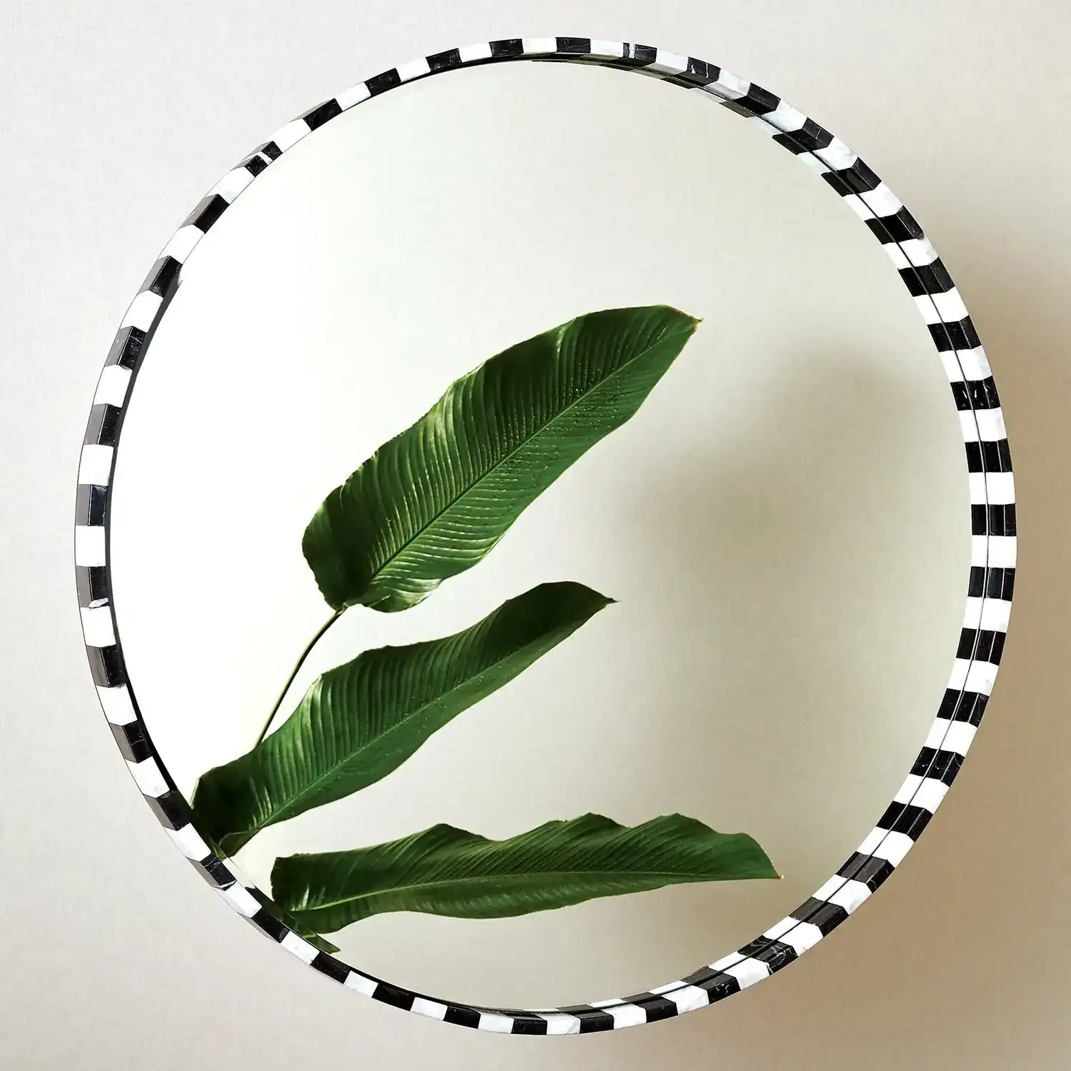 GLOBAL VIEWS BLACK/WHITE MARBLE MIRROR - Mirrors
