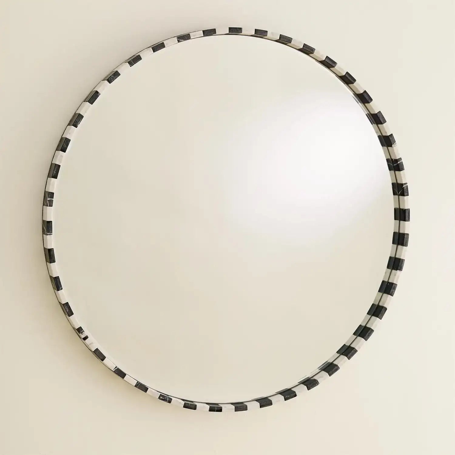 GLOBAL VIEWS BLACK/WHITE MARBLE MIRROR - Mirrors
