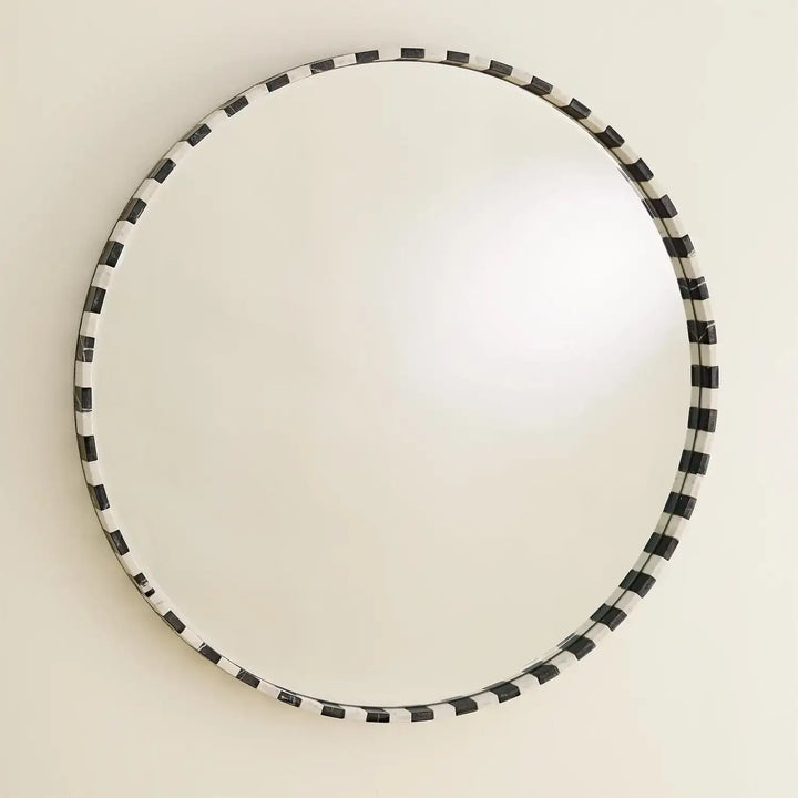 GLOBAL VIEWS BLACK/WHITE MARBLE MIRROR - Mirrors