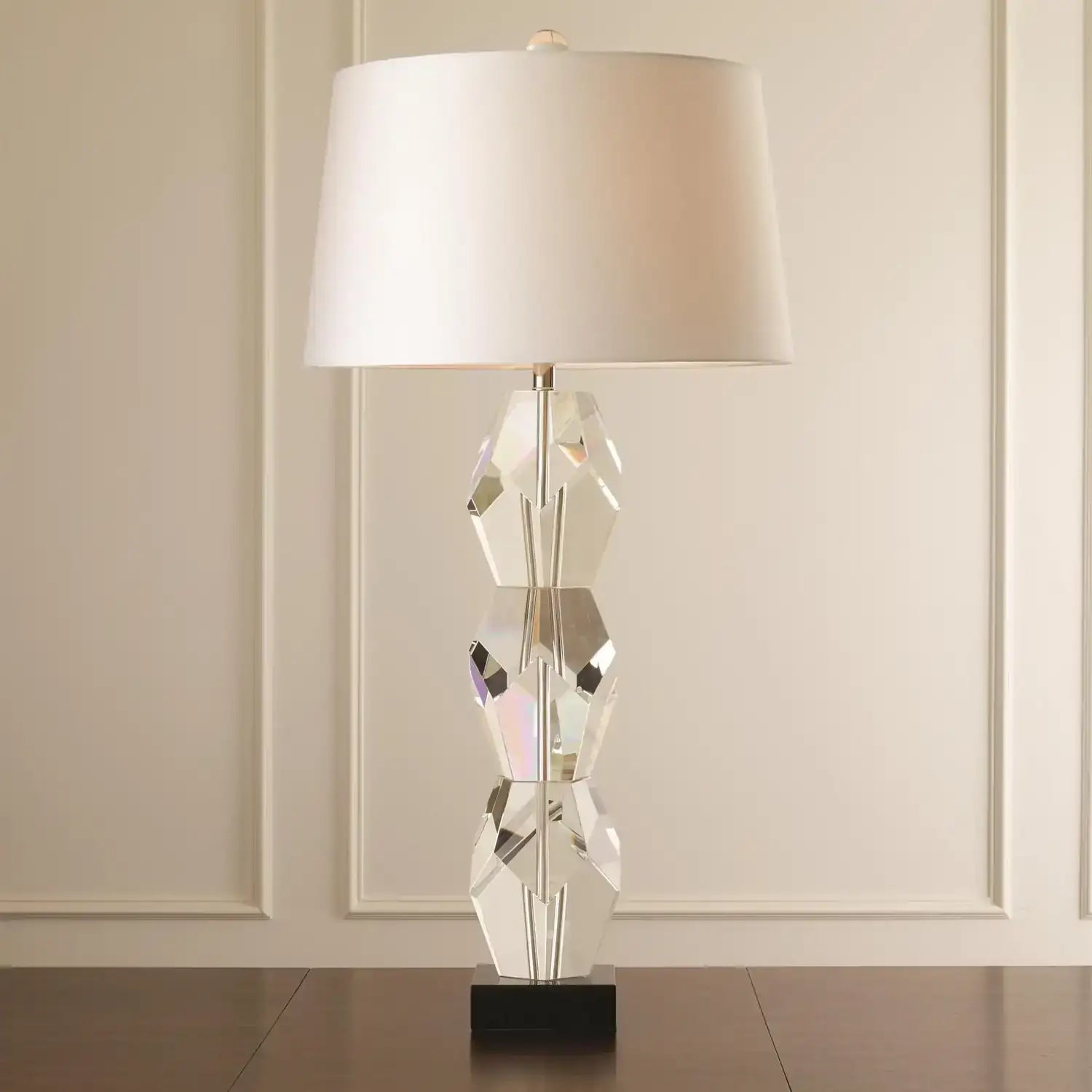 GLOBAL VIEWS, FACET BLOCK LAMP, TABLE LAMPS