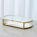 GLOBAL VIEWS REEDED GLASS OVAL BOX - Decorative Accents