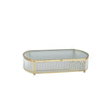 GLOBAL VIEWS REEDED GLASS OVAL BOX - Decorative Accents