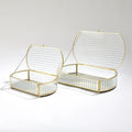 GLOBAL VIEWS REEDED GLASS OVAL BOX - Decorative Accents