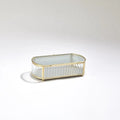 GLOBAL VIEWS REEDED GLASS OVAL BOX - Decorative Accents