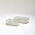 GLOBAL VIEWS REEDED GLASS OVAL BOX - Decorative Accents