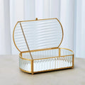 GLOBAL VIEWS REEDED GLASS OVAL BOX - Decorative Accents