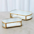 GLOBAL VIEWS REEDED GLASS OVAL BOX - Decorative Accents