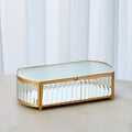 GLOBAL VIEWS REEDED GLASS OVAL BOX - Decorative Accents