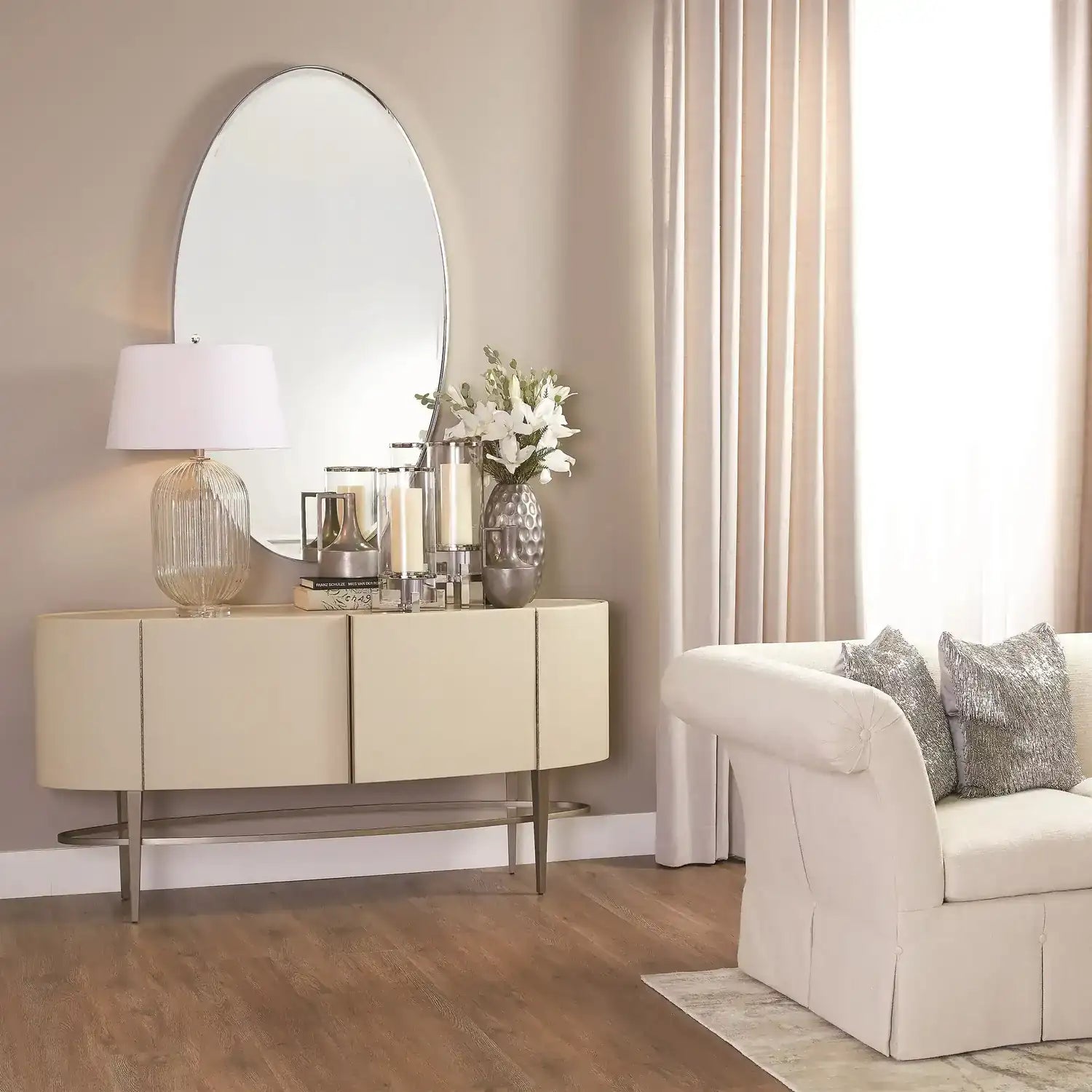 GLOBAL VIEWS ELONGATED OVAL MIRROR - Mirrors