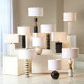 GLOBAL VIEWS, MARBLE STACK LAMP, TABLE LAMPS