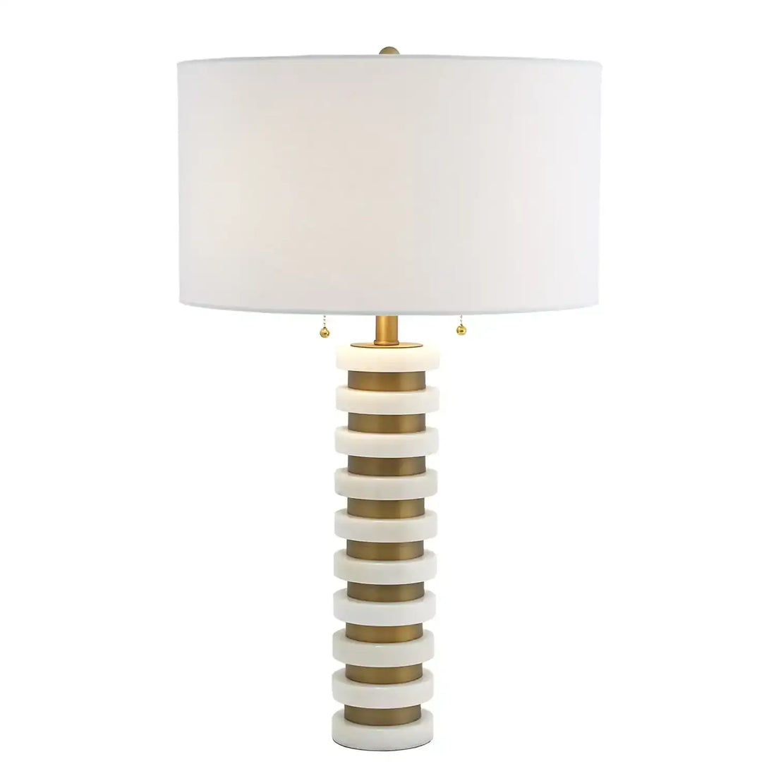 GLOBAL VIEWS, MARBLE STACK LAMP, TABLE LAMPS