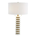 GLOBAL VIEWS, MARBLE STACK LAMP, TABLE LAMPS