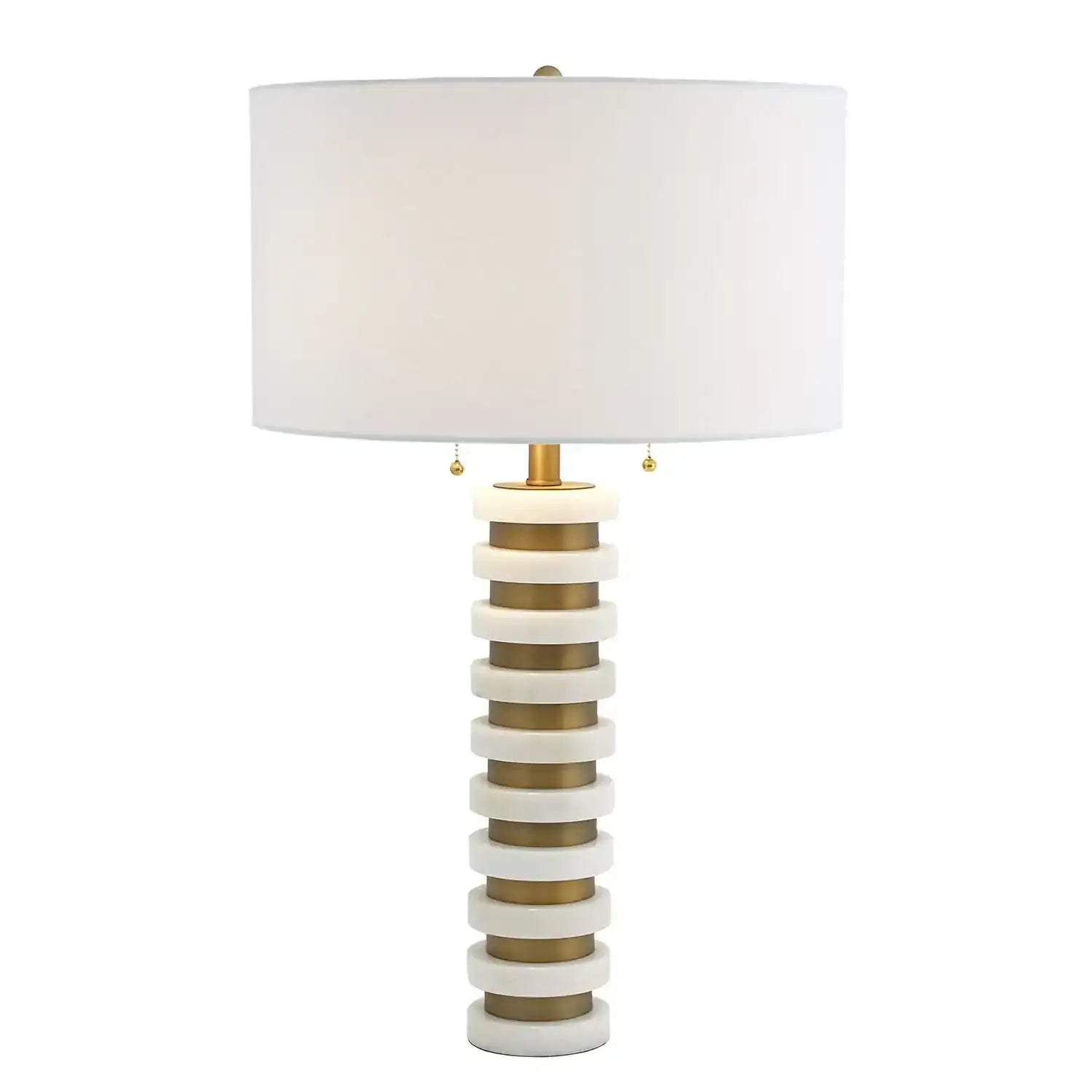 GLOBAL VIEWS, MARBLE STACK LAMP, TABLE LAMPS