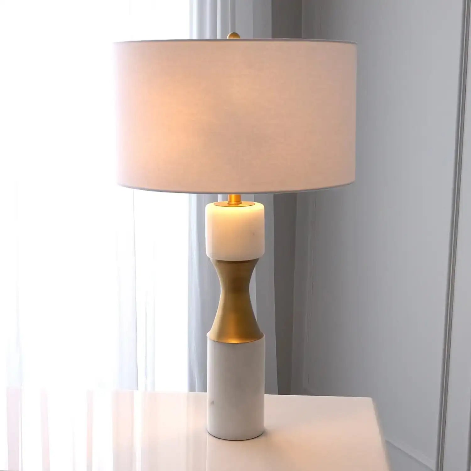 GLOBAL VIEWS, MARBLE CINCH LAMP, TABLE LAMPS