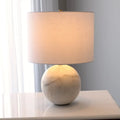 GLOBAL VIEWS, MARBLE SPHERE LAMP, TABLE LAMPS