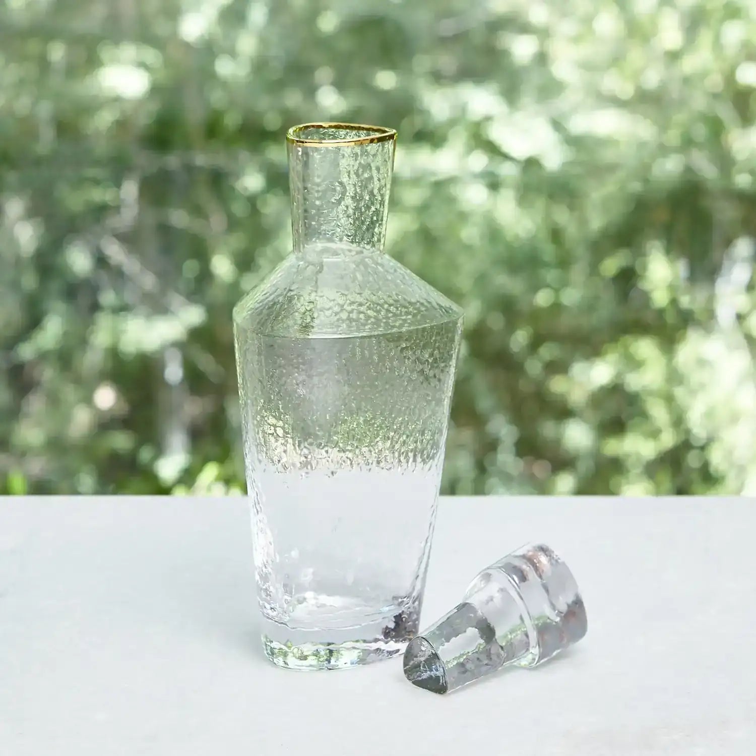 GLOBAL VIEWS HAMMERED DECANTER - Decorative Accents