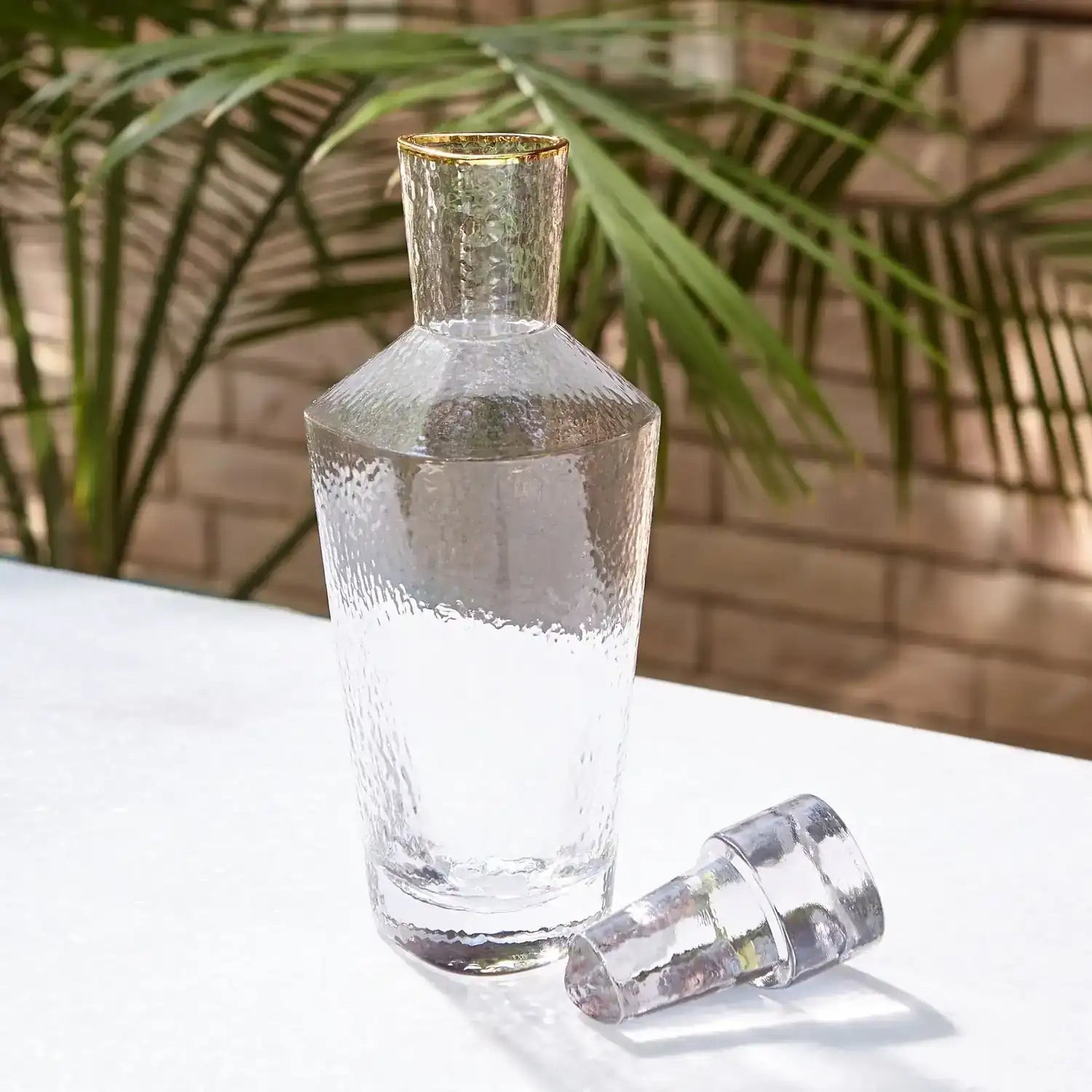 GLOBAL VIEWS HAMMERED DECANTER - Decorative Accents