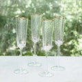 GLOBAL VIEWS S/4 HAMMERED CHAMPAGNE GLASSES - Decorative Accents