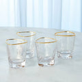 GLOBAL VIEWS S/4 HAMMERED DOF GLASSES - Decorative Accents