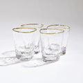 GLOBAL VIEWS S/4 HAMMERED DOF GLASSES - Decorative Accents