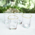 GLOBAL VIEWS S/4 HAMMERED DOF GLASSES - Decorative Accents