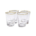 GLOBAL VIEWS S/4 HAMMERED DOF GLASSES - Decorative Accents
