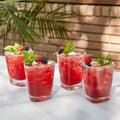 GLOBAL VIEWS S/4 HAMMERED DOF GLASSES - Decorative Accents