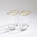 GLOBAL VIEWS S/4 HAMMERED HIGH BALL GLASSES - Decorative Accents