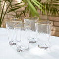 GLOBAL VIEWS S/4 HAMMERED HIGH BALL GLASSES - Decorative Accents