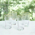 GLOBAL VIEWS S/4 HAMMERED HIGH BALL GLASSES - Decorative Accents