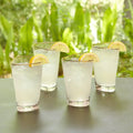 GLOBAL VIEWS S/4 HAMMERED HIGH BALL GLASSES - Decorative Accents