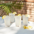 GLOBAL VIEWS S/4 HAMMERED HIGH BALL GLASSES - Decorative Accents