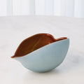 GLOBAL VIEWS FROSTED BLUE BOWL W/AMBER CASING - Art