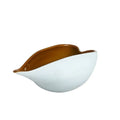 GLOBAL VIEWS FROSTED BLUE BOWL W/AMBER CASING - Art
