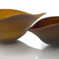 GLOBAL VIEWS FROSTED GREY BOWL W/AMBER CASING - Art
