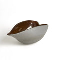 GLOBAL VIEWS FROSTED GREY BOWL W/AMBER CASING - Art