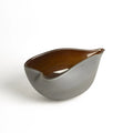 GLOBAL VIEWS FROSTED GREY BOWL W/AMBER CASING - Art