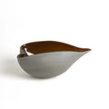 GLOBAL VIEWS FROSTED GREY BOWL W/AMBER CASING - Art