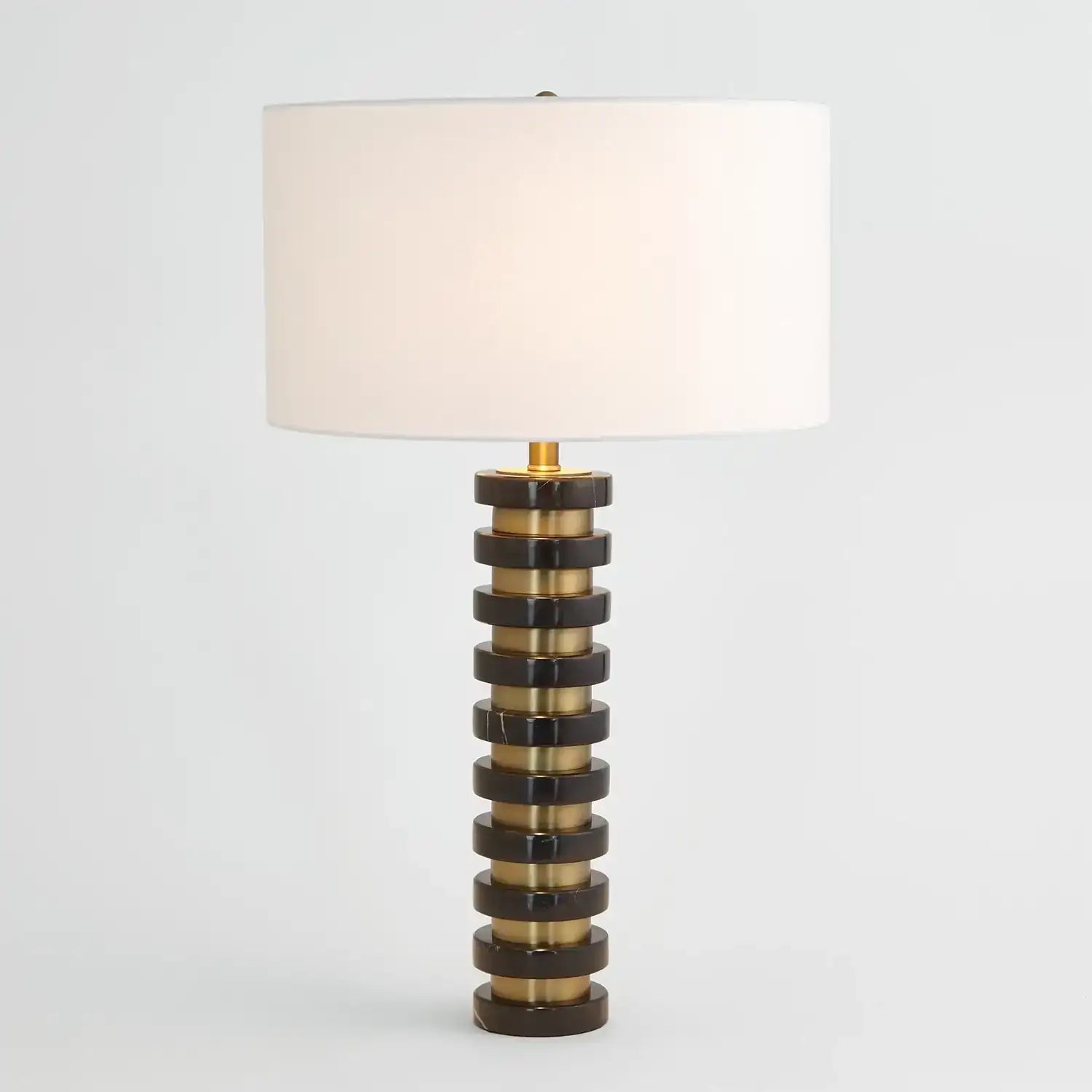 GLOBAL VIEWS, MARBLE STACK LAMP, TABLE LAMPS