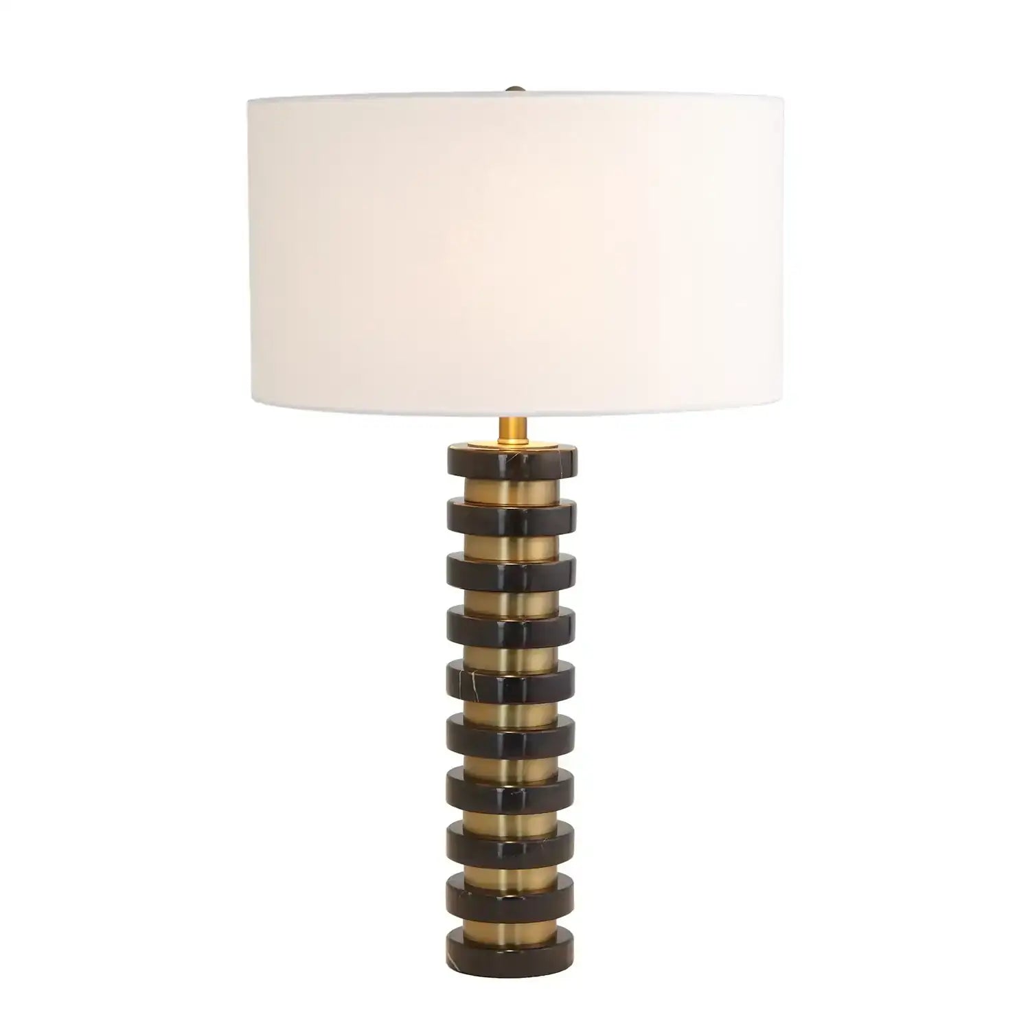 GLOBAL VIEWS, MARBLE STACK LAMP, TABLE LAMPS