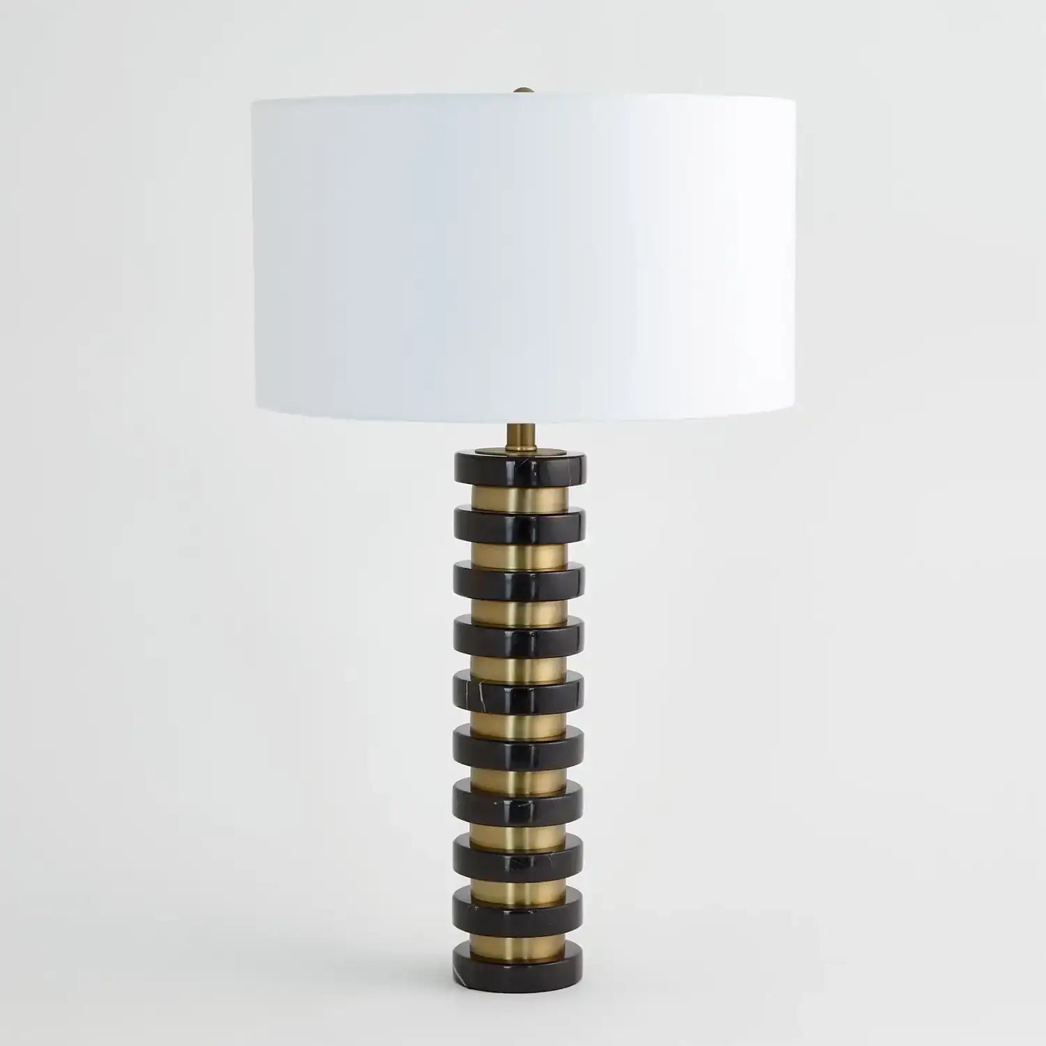 GLOBAL VIEWS, MARBLE STACK LAMP, TABLE LAMPS