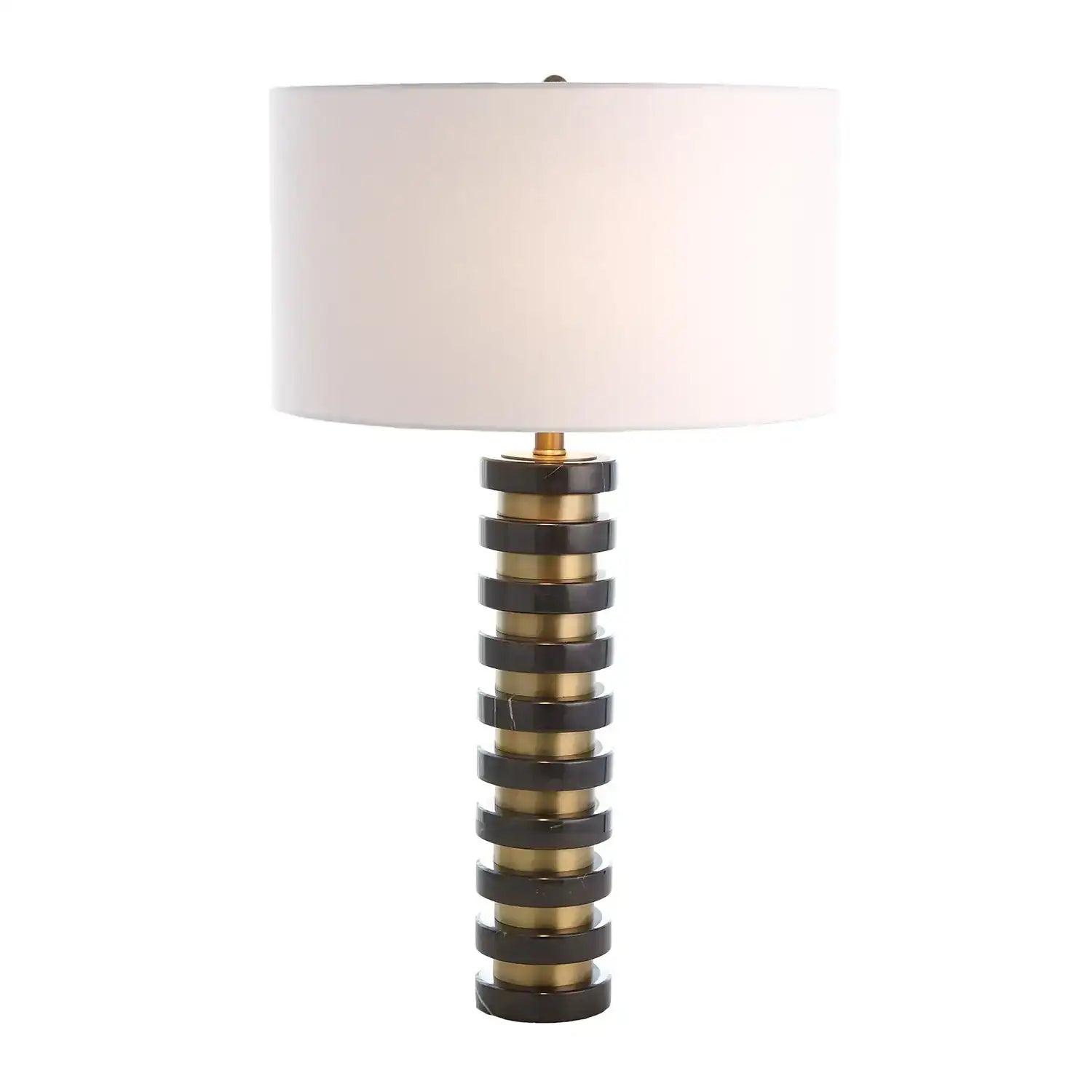 GLOBAL VIEWS, MARBLE STACK LAMP, TABLE LAMPS