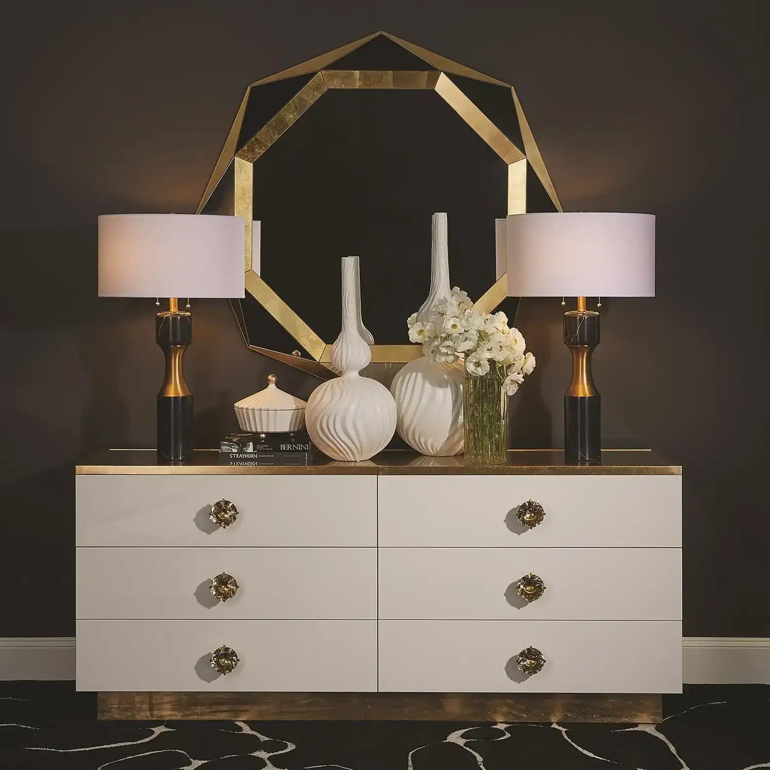 GLOBAL VIEWS, MARBLE CINCH LAMP, TABLE LAMPS