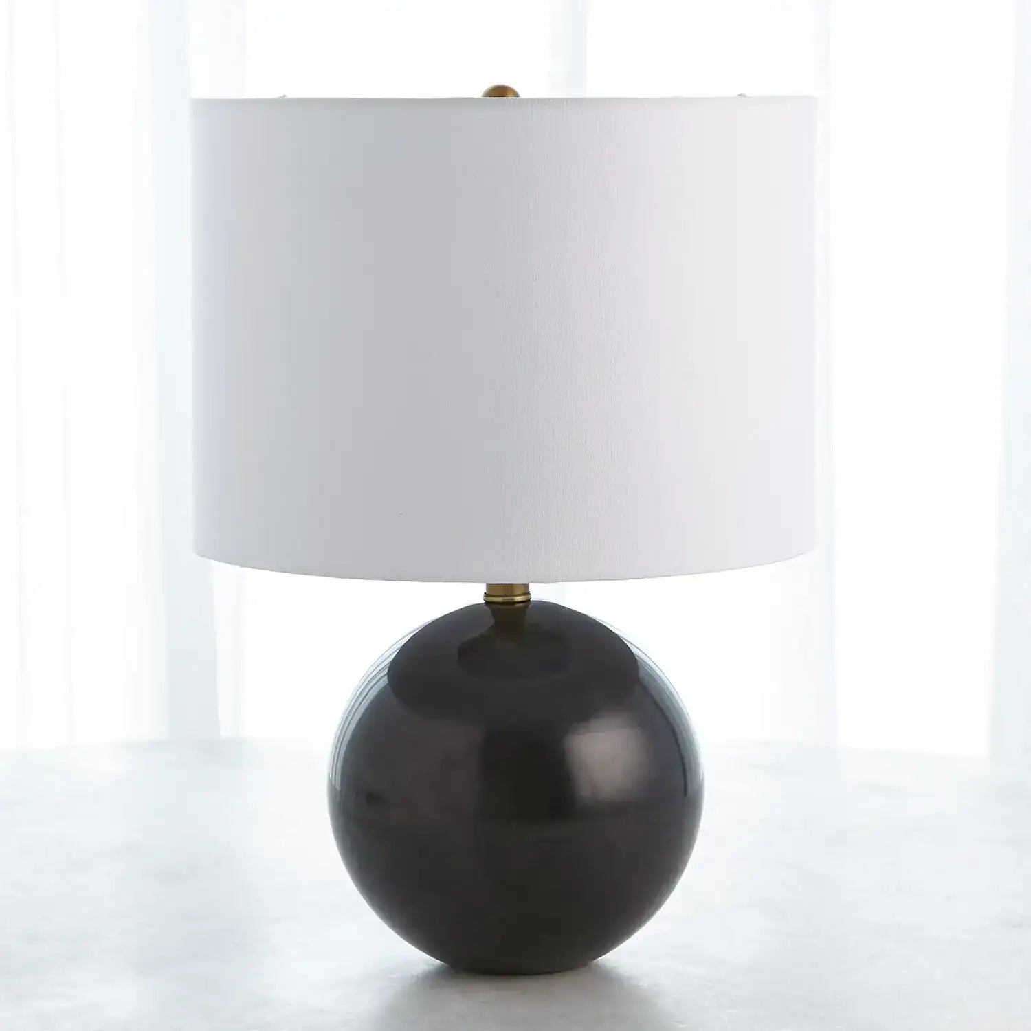 GLOBAL VIEWS, MARBLE SPHERE LAMP, TABLE LAMPS