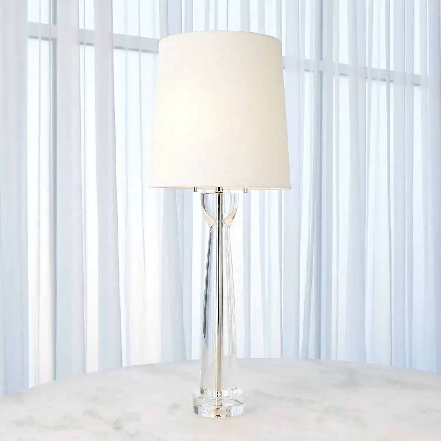 GLOBAL VIEWS, MODERN CRYSTAL COLUMN LAMP, TABLE LAMPS
