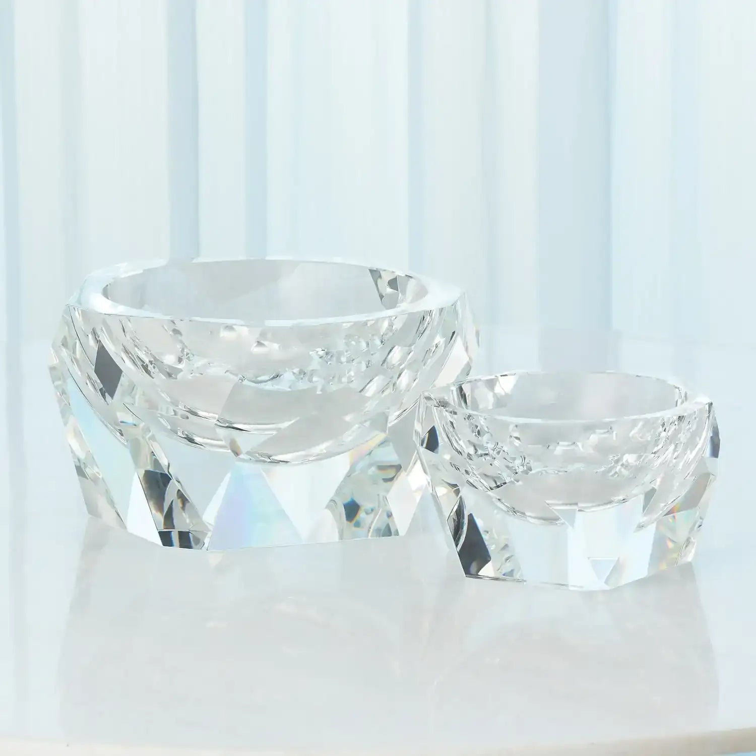 GLOBAL VIEWS MULTI FACET CRYSTAL BOWL - Art
