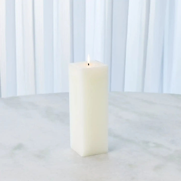 GLOBAL VIEWS SQUARE PILLAR CANDLE - Decorative Accents
