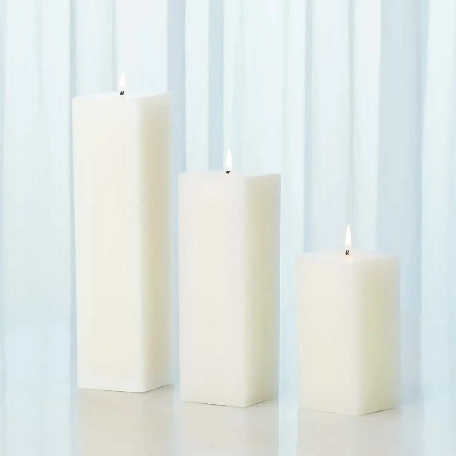 GLOBAL VIEWS SQUARE PILLAR CANDLE - Decorative Accents