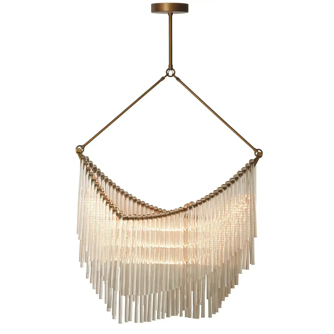 GLOBAL VIEWS, DRAPED GLASS CHANDELIER, CHANDELIER LIGHT